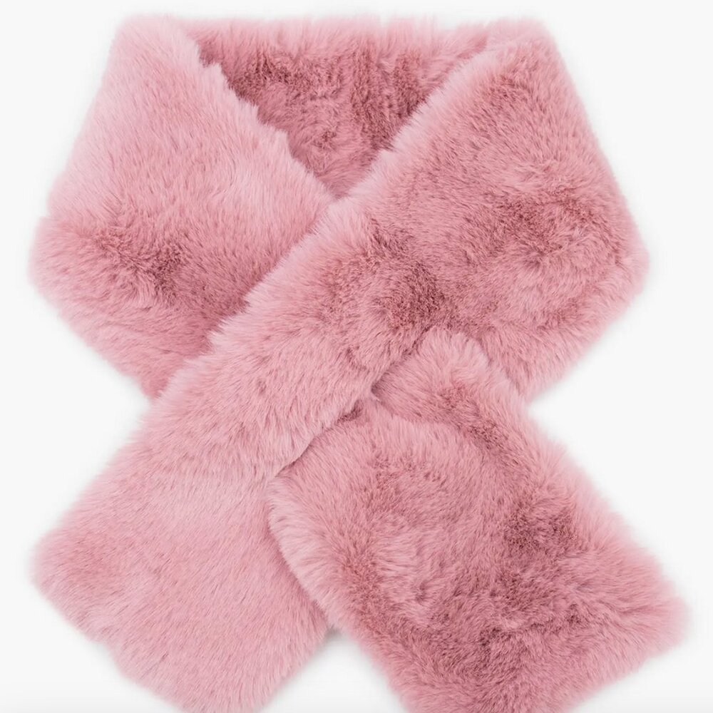 SURELL FAUX FUR PULL THRU SCARF  NWT *HP*